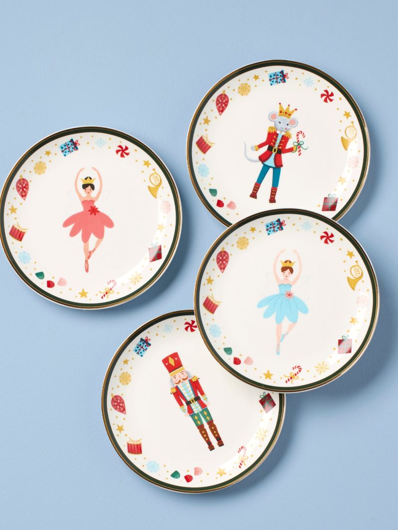 Nutcracker Ballet Tidbit Plates - Set of 4